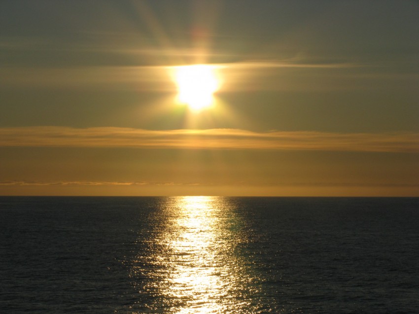 Barents sea sunset