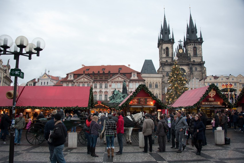 Рождественские праздники в Праге.
