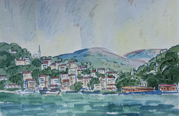 домики на берегу босфора