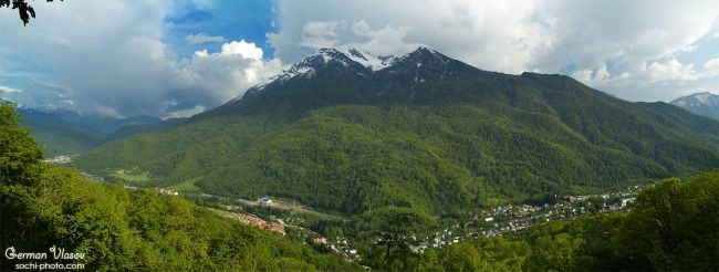 Красная Поляна, хребет Аибга, панорама