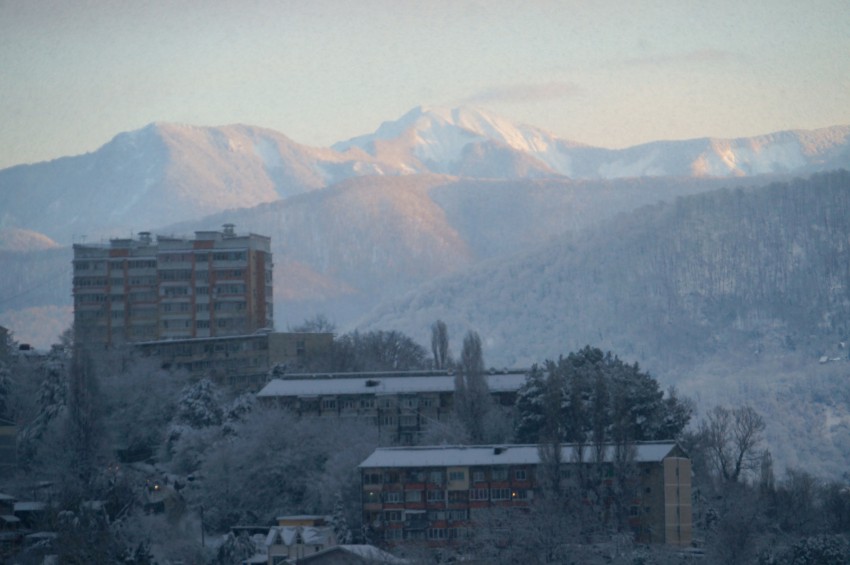 Снегопад в Сочи
