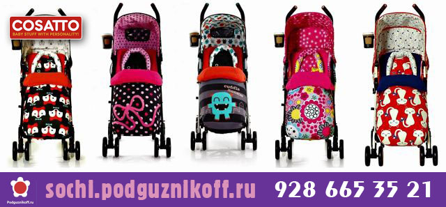 Коляски в Сочи, Детские автокресла в Сочи, Стульчики COSATTO в Сочи, Средства BABYLINE в Сочи, Английские подгузники Lovular в Сочи