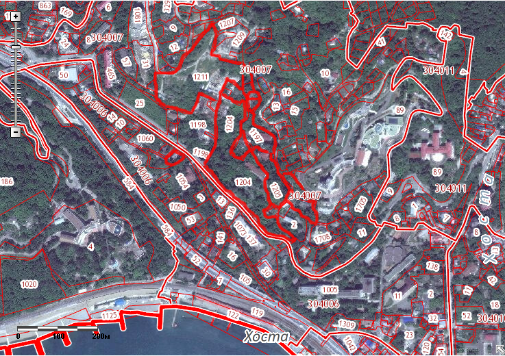 Публичная кадастровая карта сочи хостинский