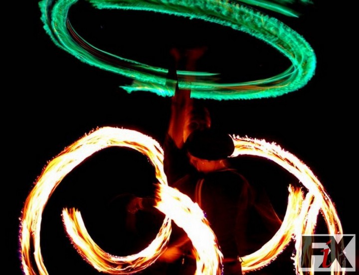 Огненное шоу. Fire show.