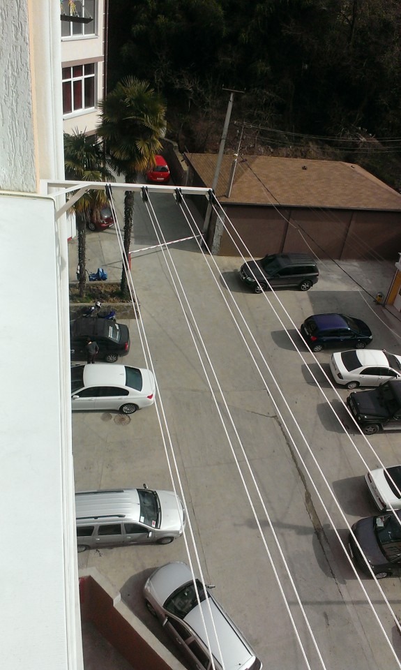 Установка кронштейнов для сушки белья !