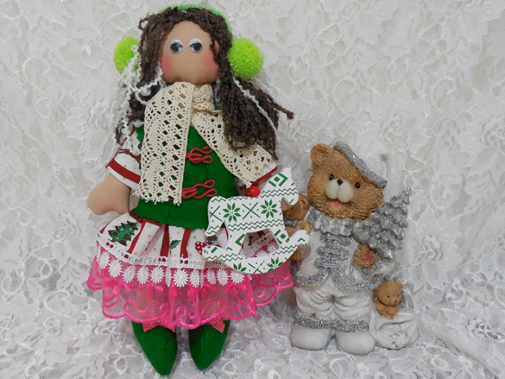 Куклы Тильда и Снежка ручной работы.