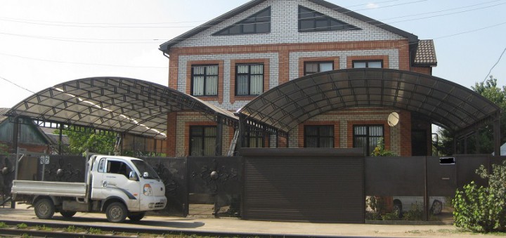 Навесы из поликарбоната в Краснодаре.
