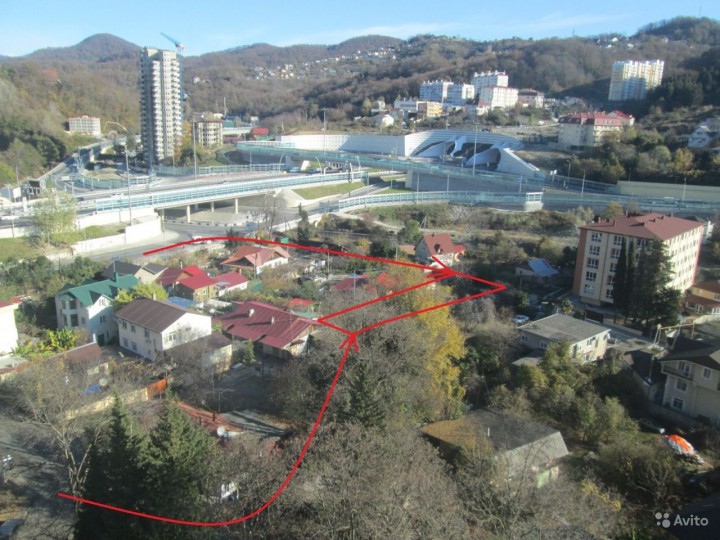 Участок 11 соток, Сочи , собственность, земли населенных пунктов