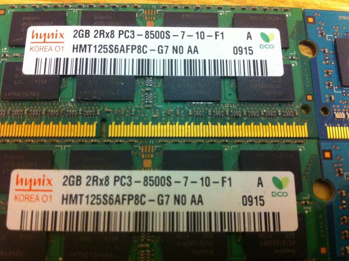 DDR3 SO-dimm 6 штук по 2GB