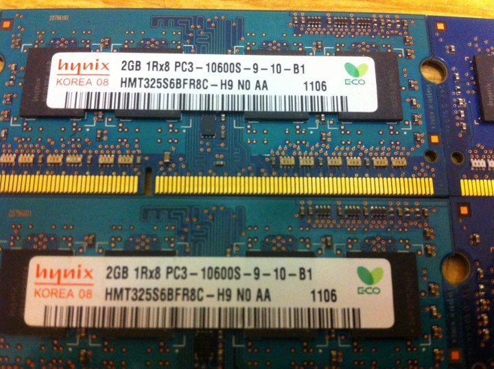 DDR3 SO-dimm 6 штук по 2GB