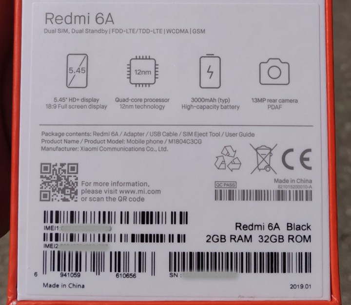 Xiaomi Redmi 6a 2 / 32 gb